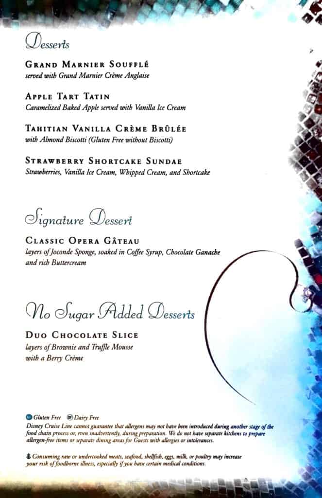 Dessert Menu - Dessert Selections Selections