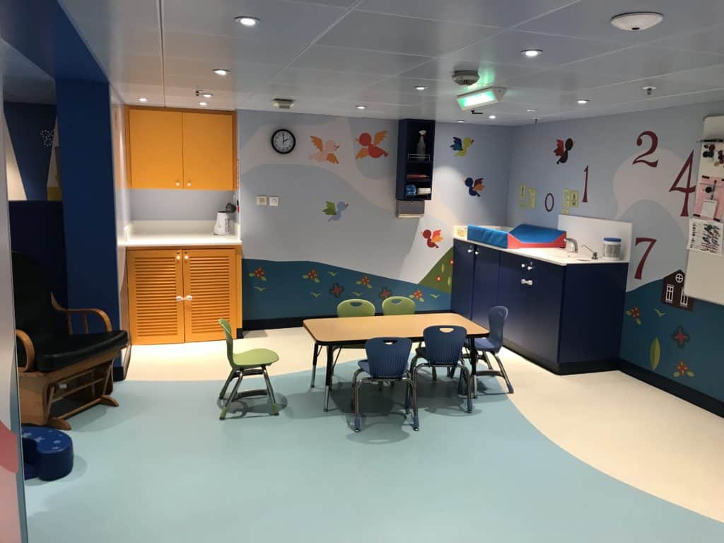 Rocking Chair, Table, and Changing Area