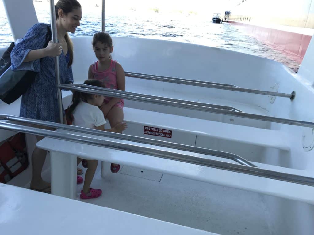 Seating on the tender boat