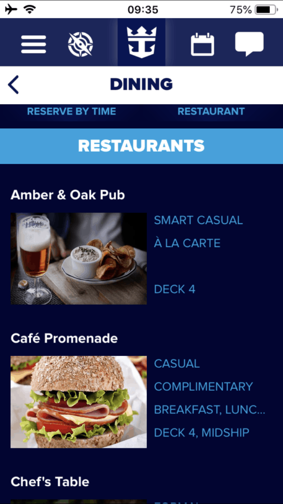 Online Dining Choices