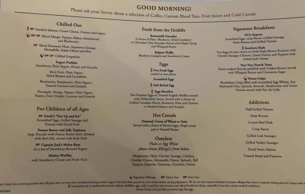 Breakfast Menu
