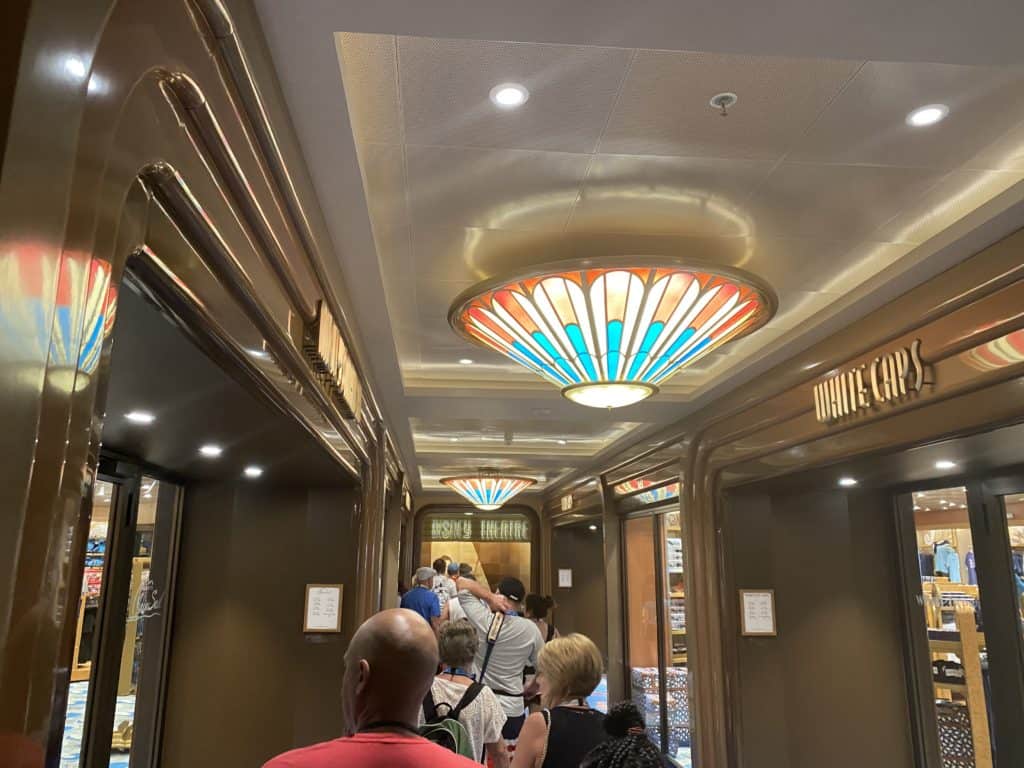 Line Extending from the Theater to the Shop Area