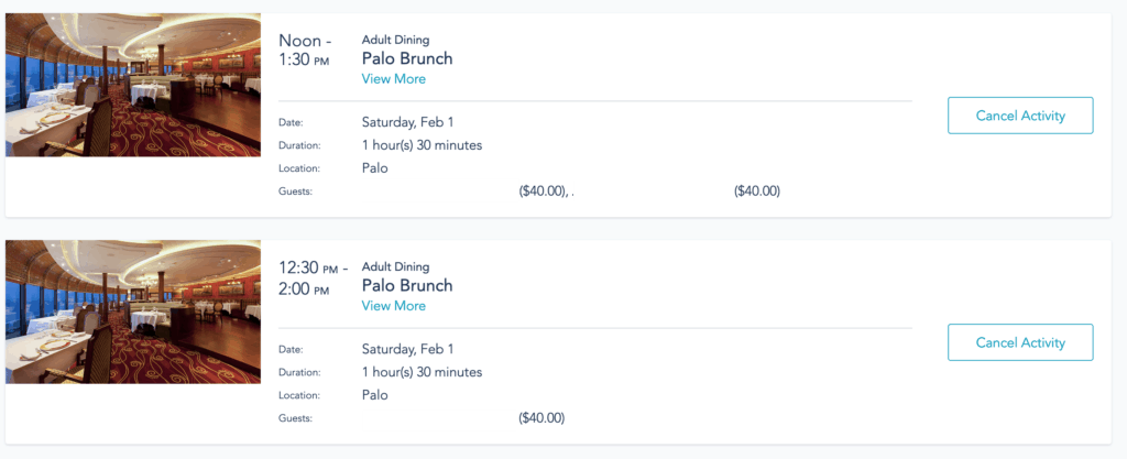 Two Palo Reservations