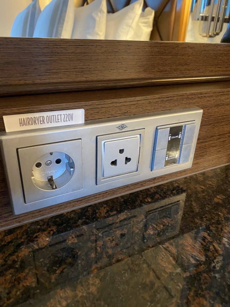 Electrical Plugs on the Vanity