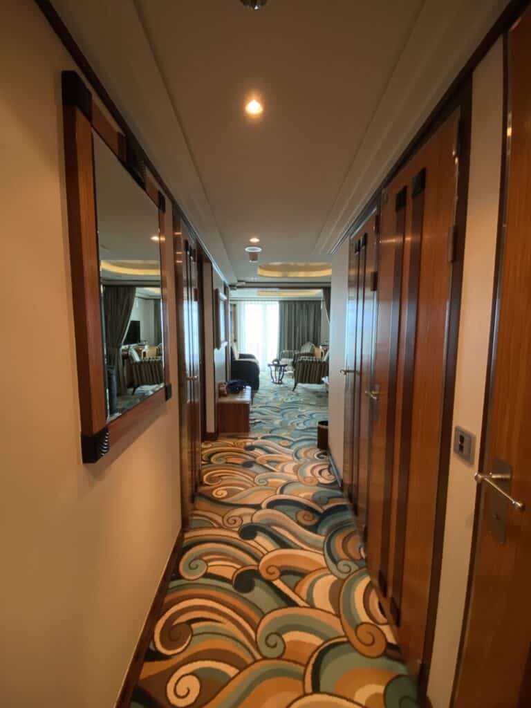 Looking into room from door