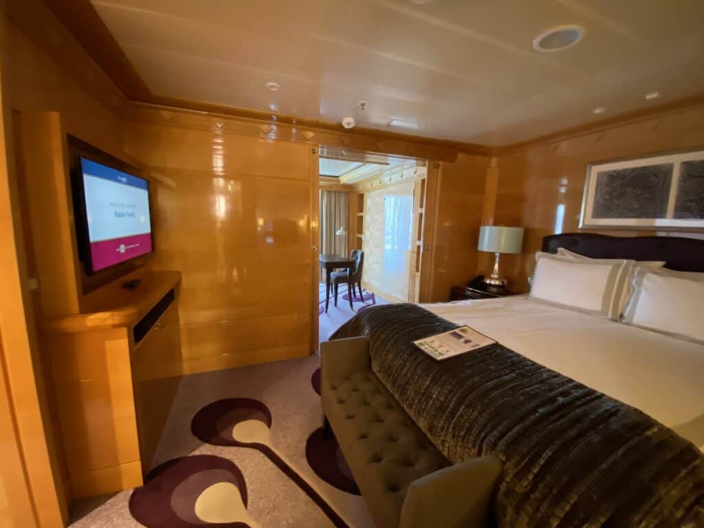 Master bedroom from the bathroom