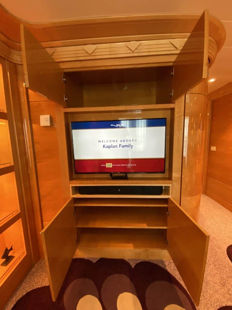 Television Cabinet Opened