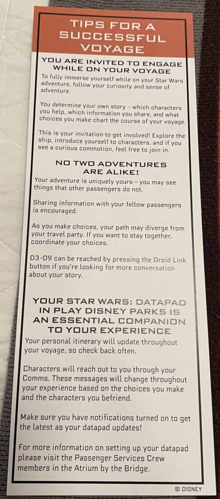 Voyage Tips