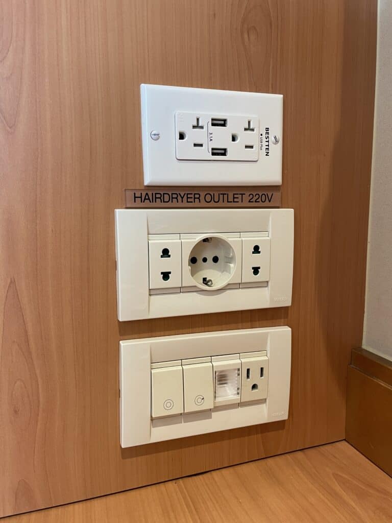 Electrical Plugs on Desk