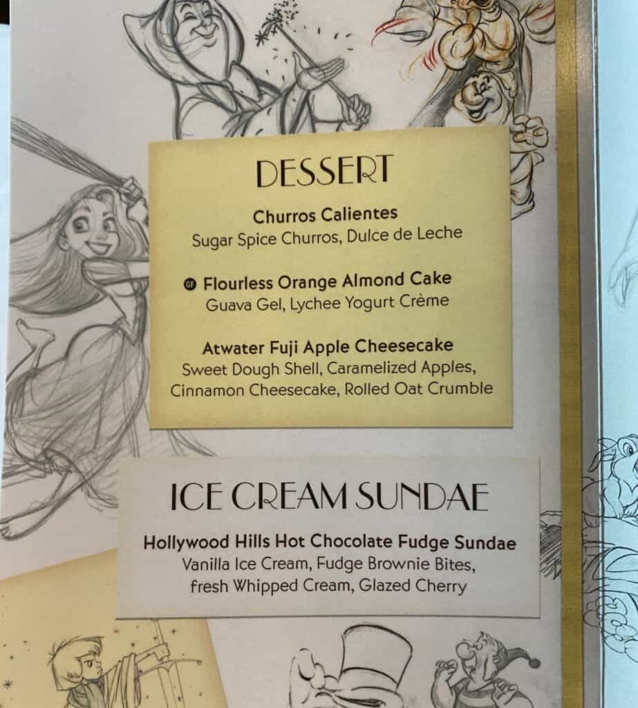 Dessert Menu