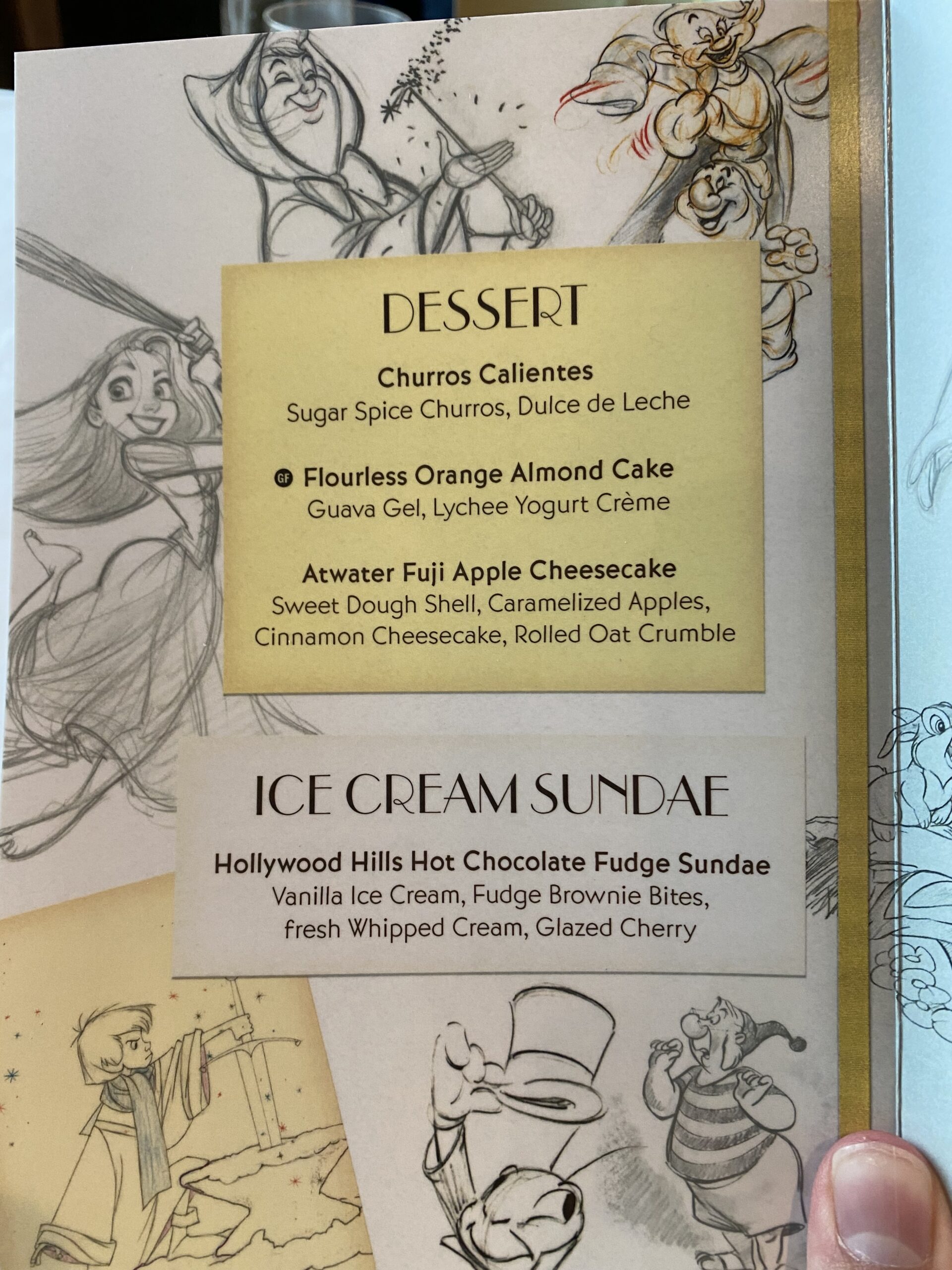 Disney Wish 2022 – 1923 Dinner Menu – Back to the Mouse