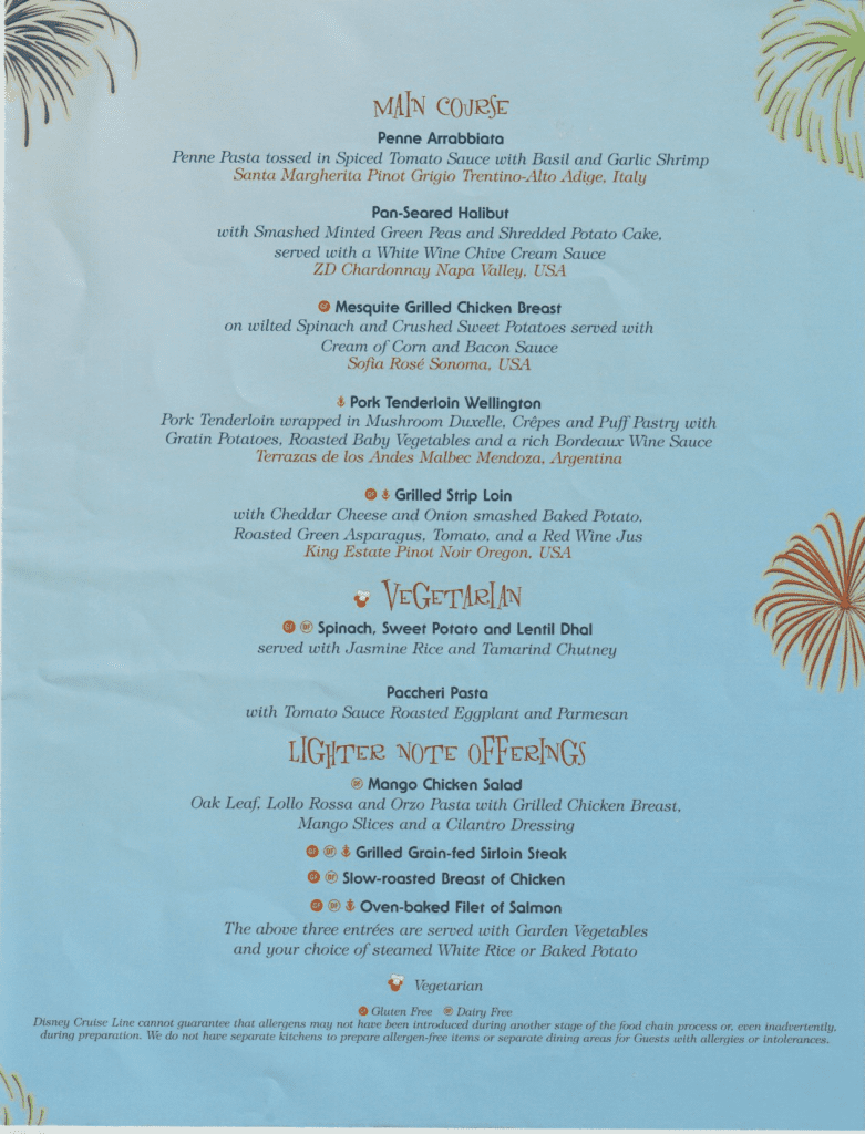 Main Course, Vegetarian, Lighter Note Offerings
