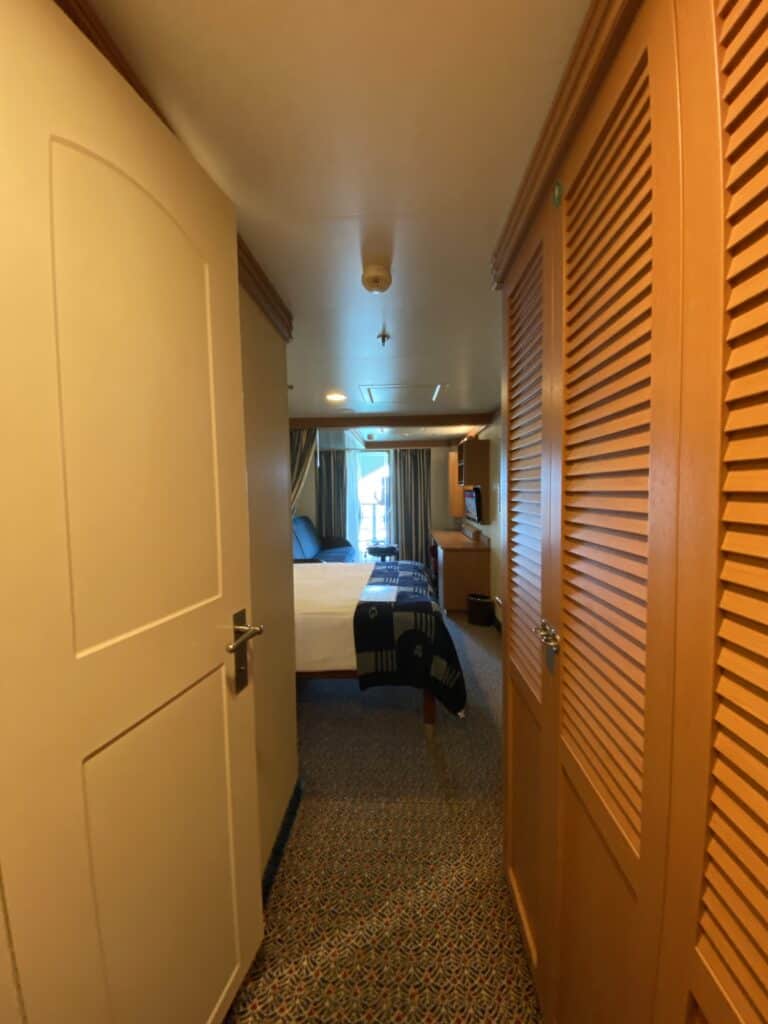 Bathrooms on Left, Closets on Right