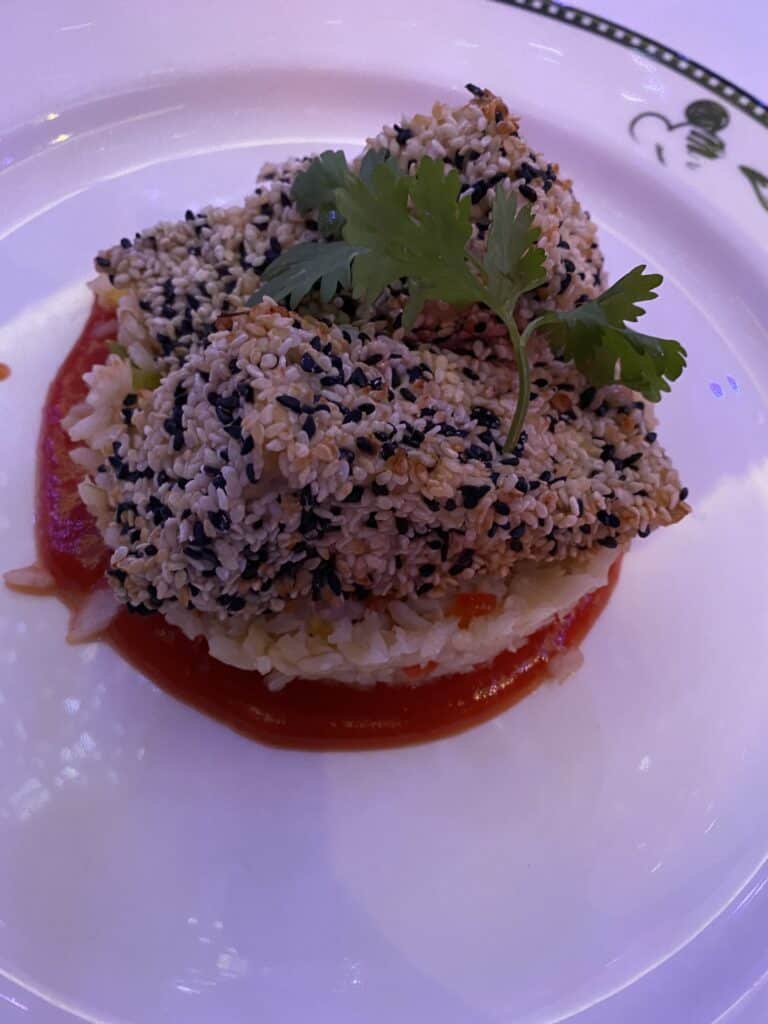 Sesame Crusted Sweet and Sour Tofu