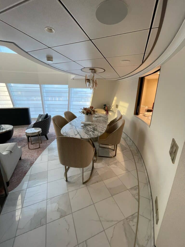 Dining Salon With Pass Through to Kitchen