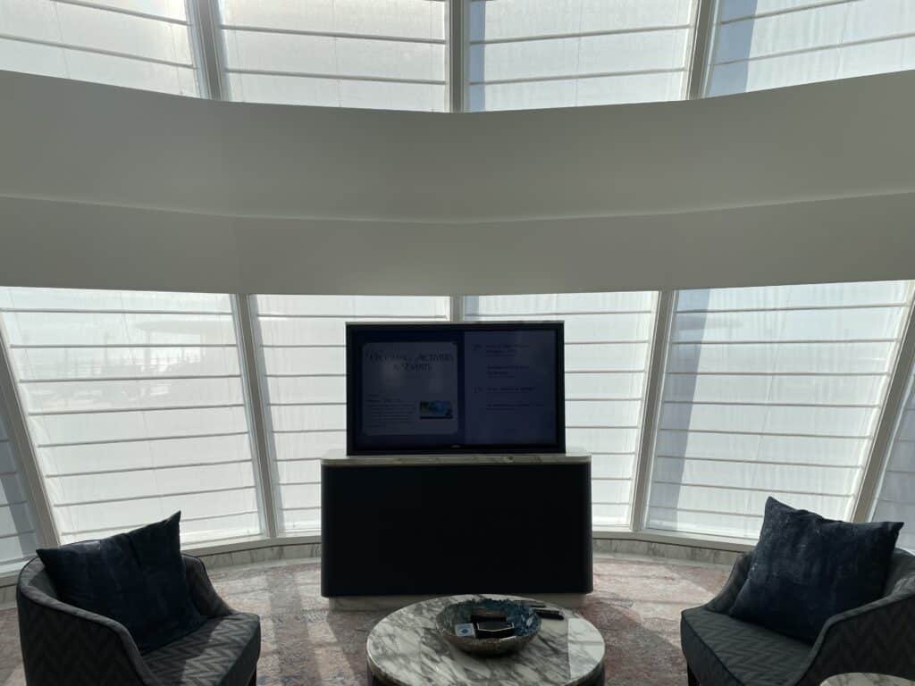 Living Room Area With Television Raised
