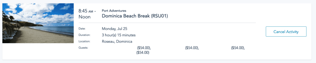 Disney Cruise Line – Dominica Beach Break (RSU01)
